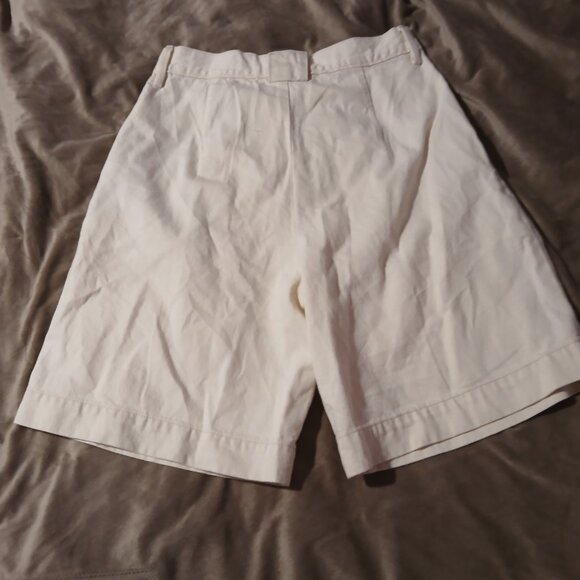Banana Republic Women's Pleated High-Rise Wide Leg Shorts Ivory NWT - Picture 6 of 10
